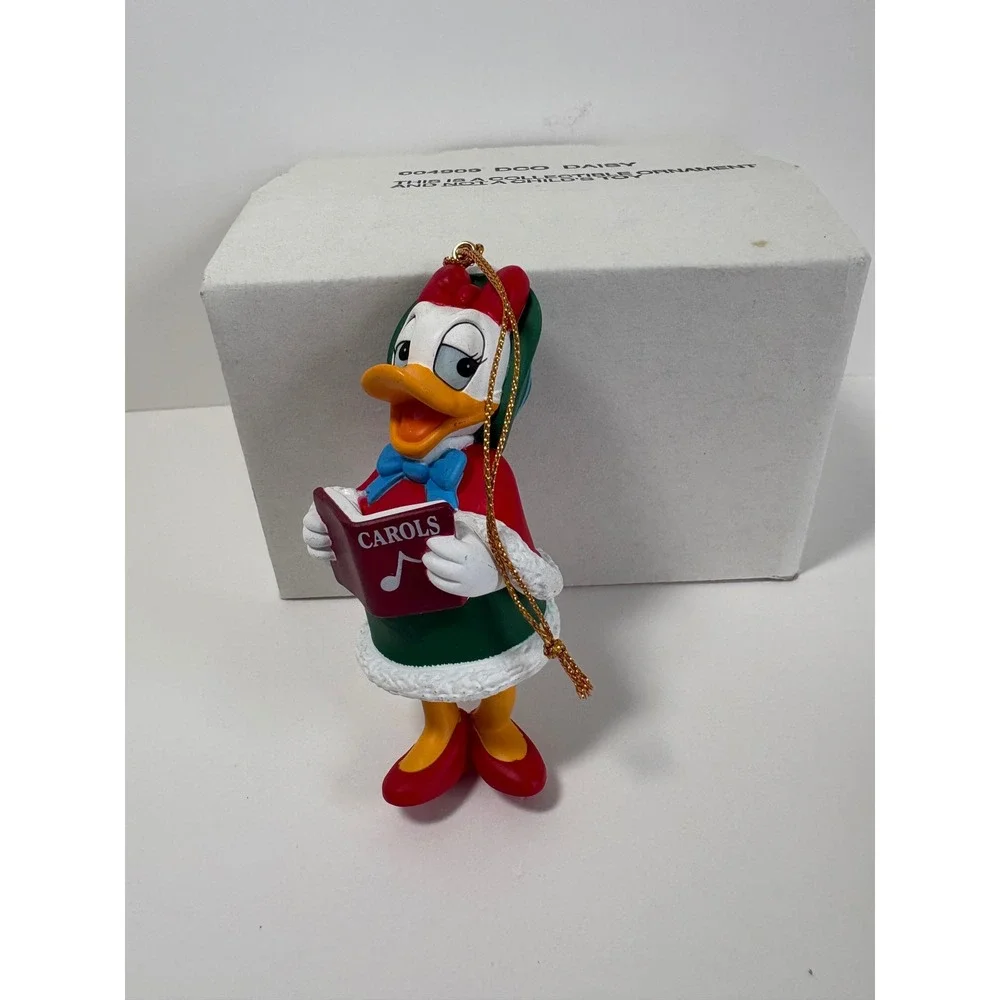 Disney Daisy Duck Caroling Christmas Ornament Vintage Holiday Figurine with Box